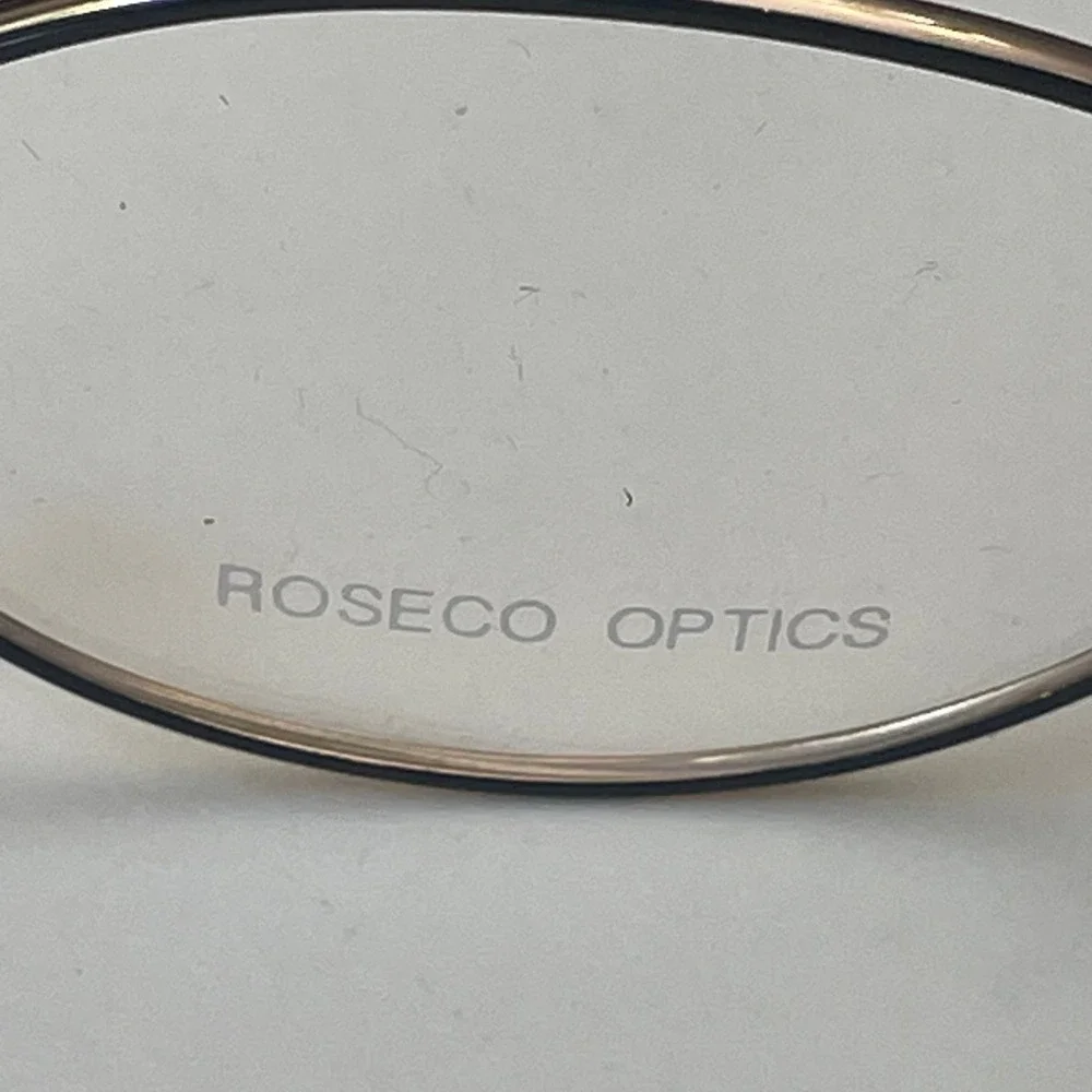 Roseco Optics Oval Gold Metal Eyeglass Frames‎ Tortoise Tips Italy Design 107